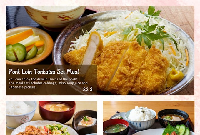 authentic japanese menu design by a native designer